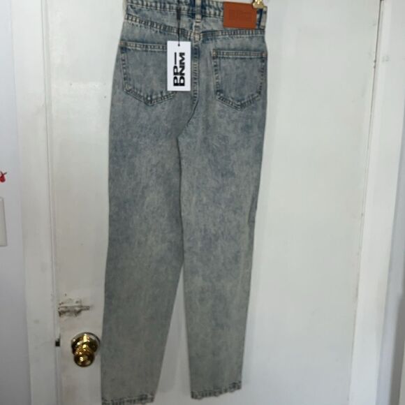 PRINCESS POLLY Zaiden Blue Denim Straight Leg Jeans-0 NWT - Picture 5 of 9